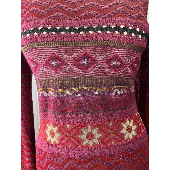 Boho Parisian ANTHROPOLOGIE Midi Crochet Knit Dress, Women’s Size XL - Picture 8 of 9